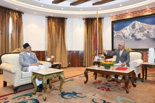 राष्ट्रपति पौडेल र सभामुखबीच भेटवार्ता