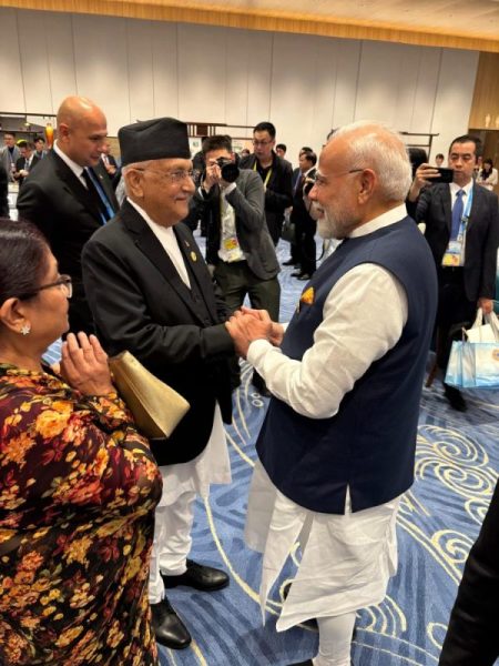 प्रधानमन्त्री ओलीसँगको भेटपछि मोदीले भने-नेपालसँग भारतको सम्बन्ध गहिरो र विशेष छ