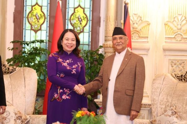 प्रधानमन्त्री ओली र भियतनामका उपराष्ट्रपति सुआनबीच भेटवार्ता