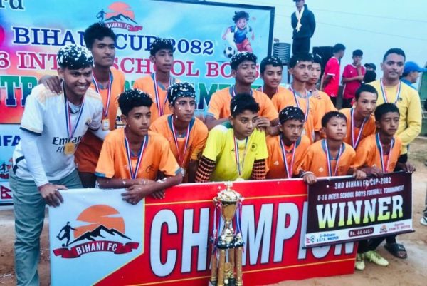 युनाइटेडलाई हराउँदै सिद्धेश्वरलाई बिहानी कप फुटबलको उपाधि