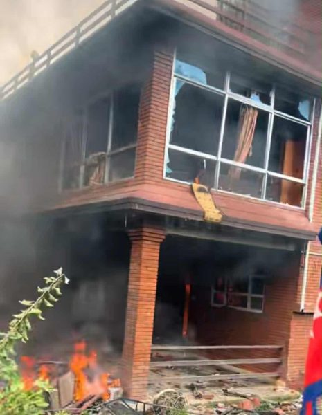 बानियाँटारस्थित राष्ट्रपति पौडेलको घरमा आगजनी