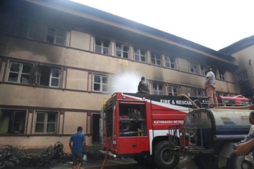 सर्वोच्च अदालतमा आगजनी र तोडफोड गर्ने पाँच जना पक्राउ