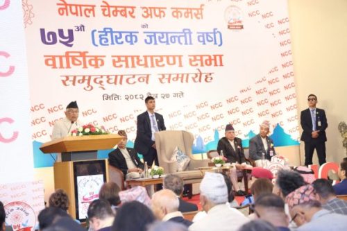 निजी क्षेत्रलाई केवल कर तिर्ने निकायको रूपमा नभई राष्ट्र निर्माणको साझेदारका रूपमा हेर्नुपर्छः राष्ट्रपति पौडेल