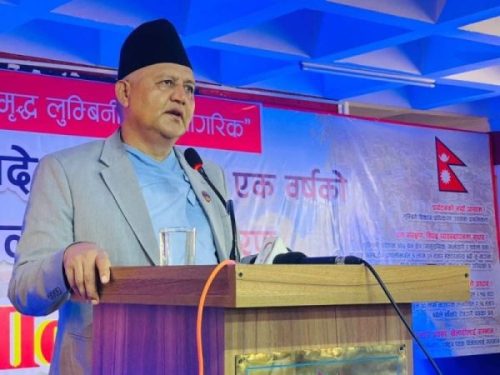 लुम्बिनी प्रदेशका मुख्यमन्त्री आचार्यद्वारा एक वर्षे उपलब्धि सार्वजनिक