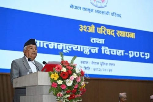 कानुन व्यवसायी लोकतन्त्र र विधिको शासनका रक्षक हुन् :  राष्ट्रपति पौडेल