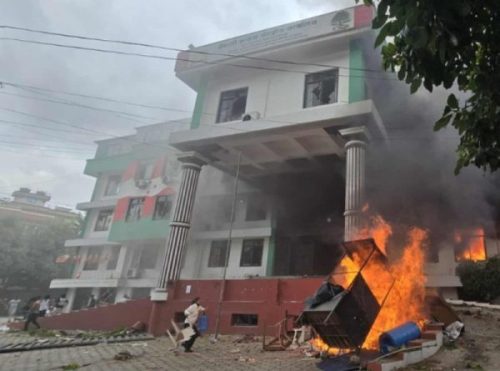जेनजी प्रदर्शनका क्रममा कांग्रेसका केन्द्रीय कार्यालयसहित ४८ जिल्ला कार्यालयमा क्षति