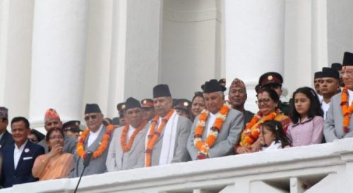 राष्ट्रपति, प्रधानमन्त्रीलगायतद्वारा वसन्तपुरमा इन्द्रजात्राको अवलोकन
