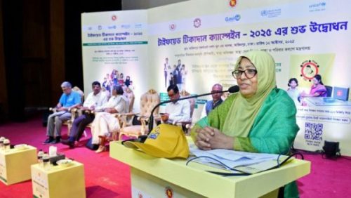 बङ्गलादेशमा ५० करोड बालबालिका लक्षित टाइफाइड खोप अभियान सुरु