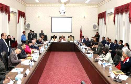 राष्ट्रियसभा सदस्यको निर्वाचनकाबारेमा आयोगद्वारा दलहरूसँग छलफल