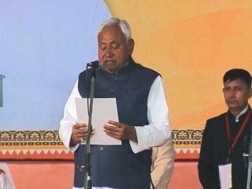 नितिश कुमारद्वारा दशौँ पटक बिहारको मुख्यमन्त्री पदको शपथ ग्रहण