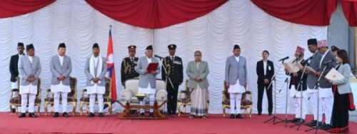 नविनियुक्त चार मन्त्रीले लिए शपथ