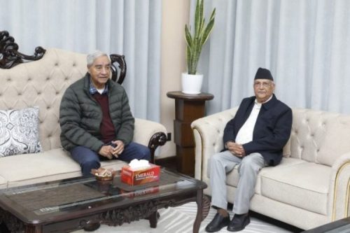 ओली-देउवाबीच भेटवार्ता