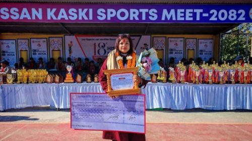 ‘वल्र्ड पावर लिफ्टिङ च्याम्पियन’ शाह नगदसहित सम्मानित