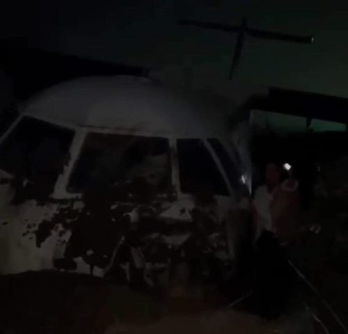 भद्रपुरमा विमानस्थलको रनवेमा बुद्ध एयरको विमान दुर्घटना