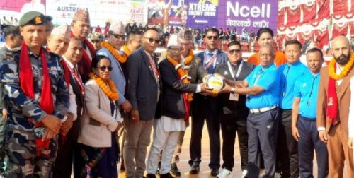 पोखरामा ‘टाइगर कप’ राष्ट्रिय/अन्तर्राष्ट्रिय भलिबल सुरु