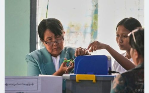 म्यान्मामा सेना समर्थित दलको विजय, विपक्षी बहिष्कृत