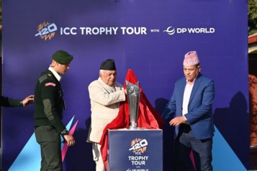 टि–२० विश्व कपको ट्रफी नेपाल आउनु देशका लागि गौरवपूर्ण क्षणः राष्ट्रपति पौडेल