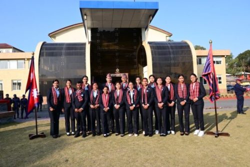 प्रहरी महानिरीक्षक कार्कीद्वारा महिला भलिबल टोलीको बिदाइ