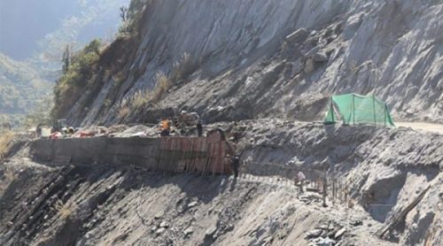 बेनी–जोमसोम सडकको म्याग्दी खण्डको सडकमा पहिरो रोकथाम योजना सुरु