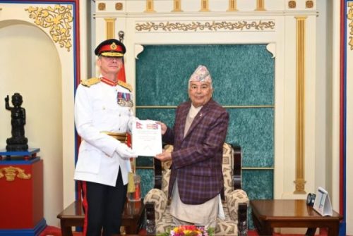 राष्ट्रपति पौडेलसमक्ष गोर्खा विग्रेडको बार्षिक प्रतिवेदन प्रस्तुत