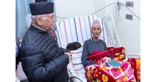 एमाले अध्यक्ष ओलीलाई पितृशोक