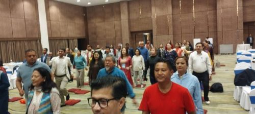 योग ध्यानसँगै रास्वपाको अभियमुखीकरणको दोस्रो दिनको सुरुवात