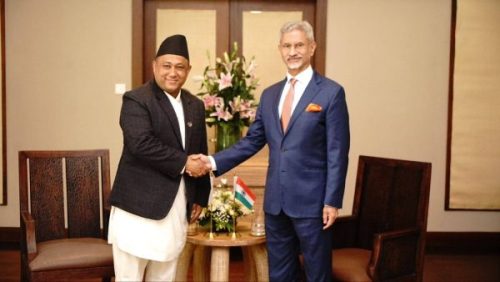 मोरिससमा परराष्ट्रमन्त्री खनाल र भारतीय विदेशमन्त्रीबीच भेटवार्ता
