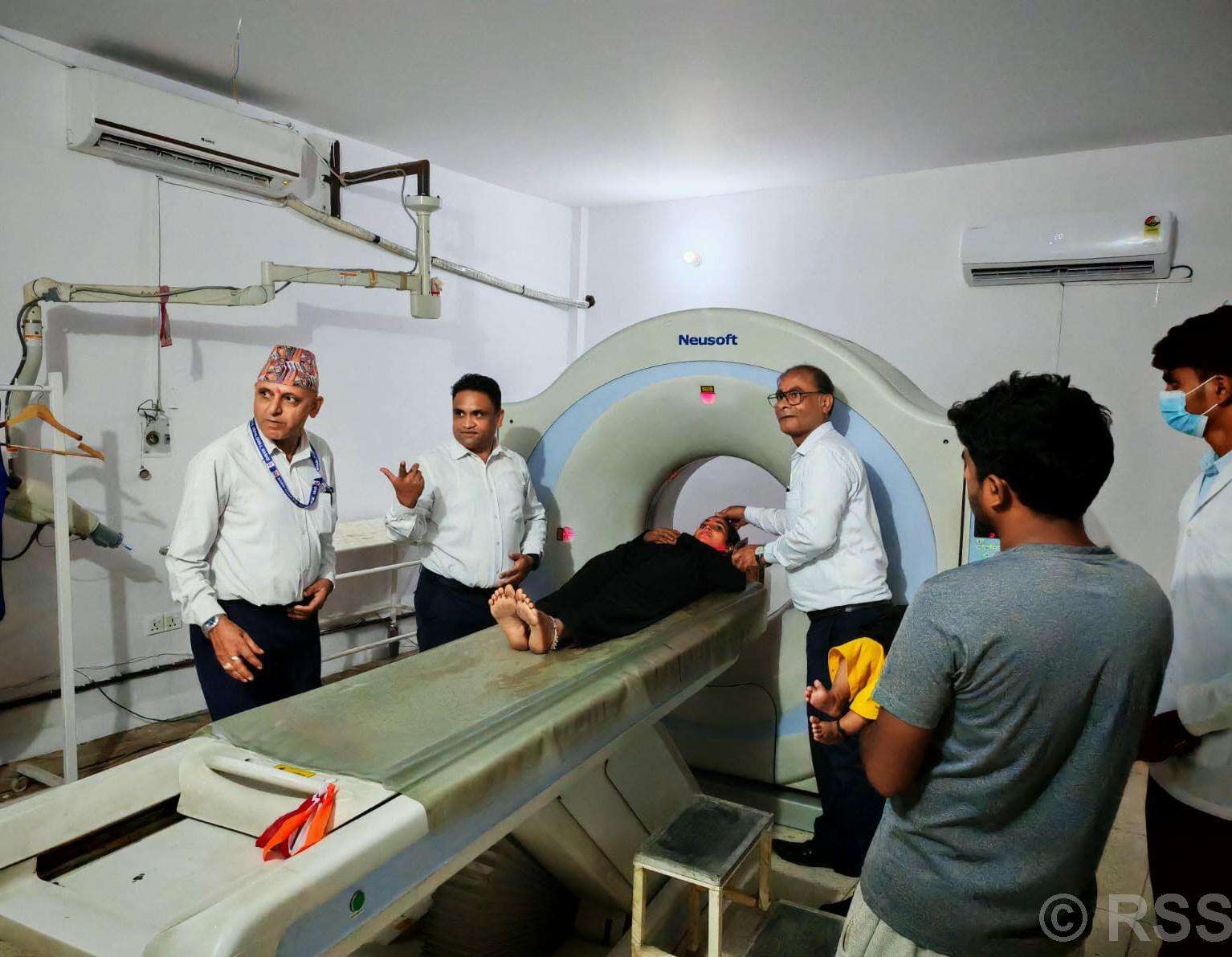भेरी अस्पतालमा दुई वर्षदेखि बन्द रहेको सिटी स्क्यान मेसिन सञ्चालन